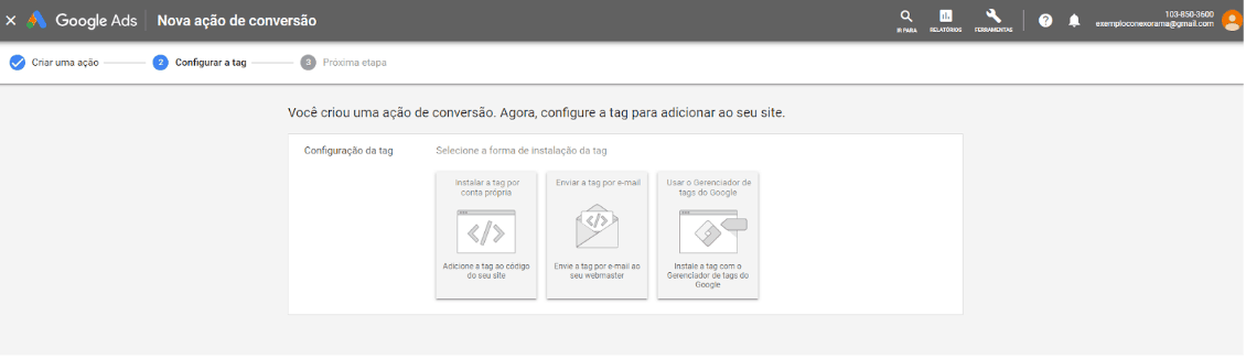 nova ação