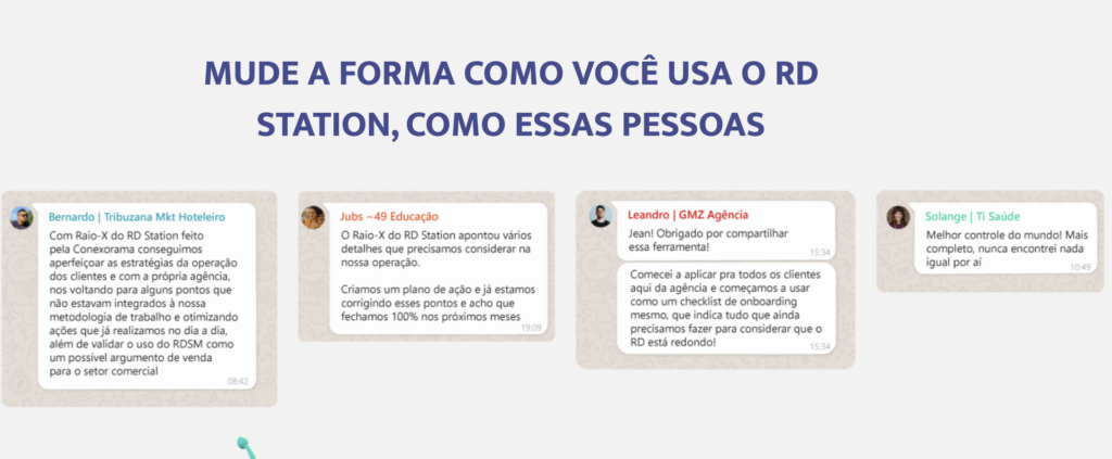 Exemplo de UGC - Avaliações e depoimentos de clientes usados como prova social
