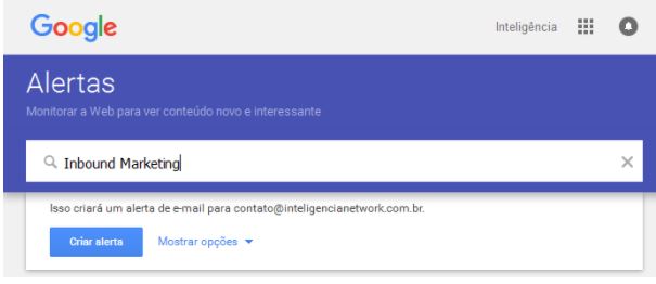 Como utilizar o alerta do Google