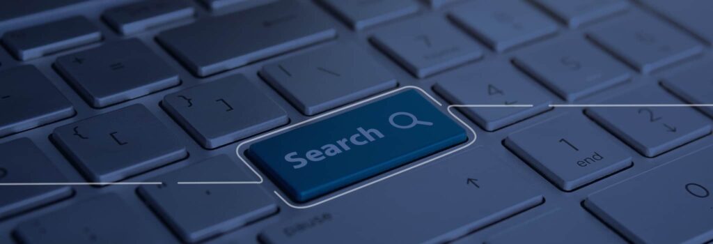 Tecla de search representando Meta Description e Meta Title