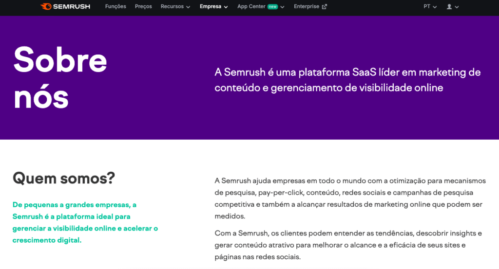 O que é a plataforma Semrush?