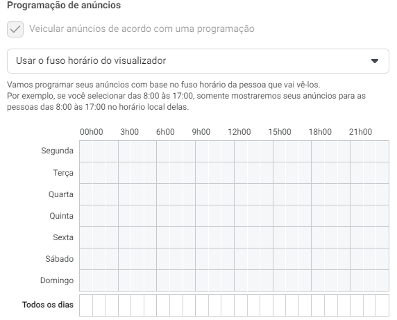 Print mostra onde está a programação de anúncios no Face Ads